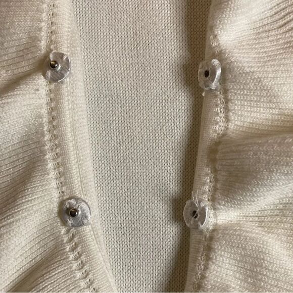 WHBM Ruffle Cardigan. Size Small - Picture 3 of 5